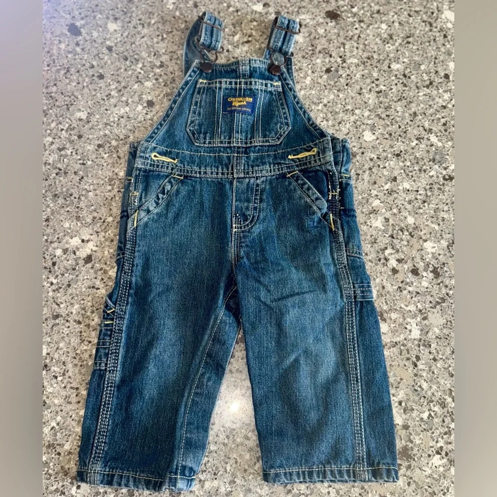 OshKosh B'gosh Blue Denim Overalls Size: 9M